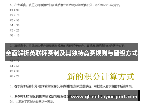 全面解析英联杯赛制及其独特竞赛规则与晋级方式 全面解析英联杯赛制及其独特竞赛规则与晋级方式